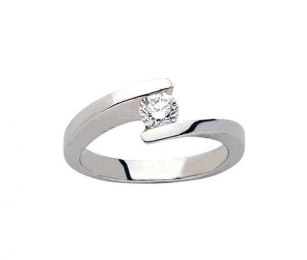 Solitaire or blanc 0,30 ct