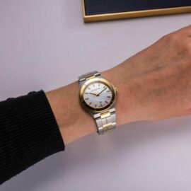 14545BT19 HERBELIN CAP CAMARAT  QUARTZ  BICOLORE & NACRE