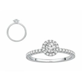 Solitaire Accompagné or blanc 750/°°°