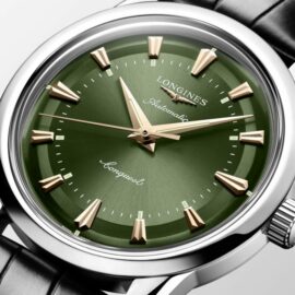 L16494022 LONGINES CONQUEST HERITAGE  L1.649.4.02.2 38 mm cadran vert